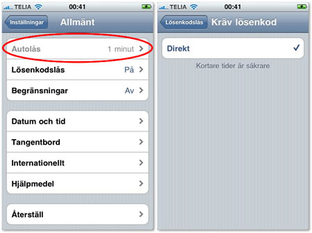 Autolås före fix